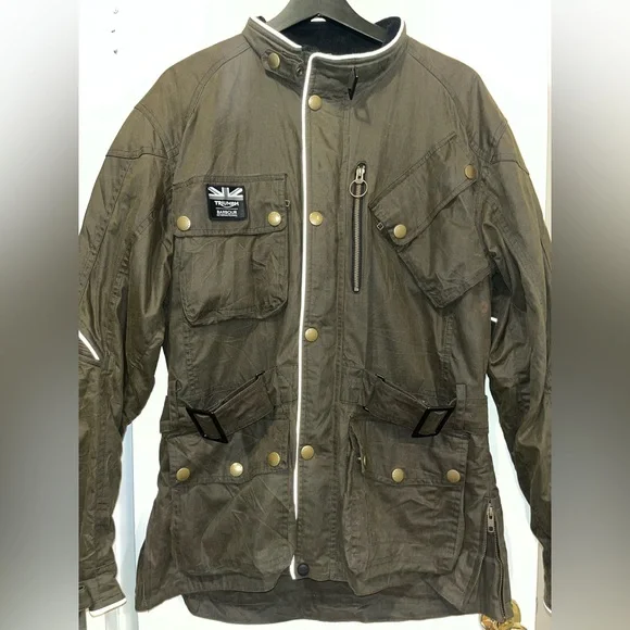 Triumph Motorcycles Barbour International Original Waxed Cotton Jacket - Picture 3 of 11